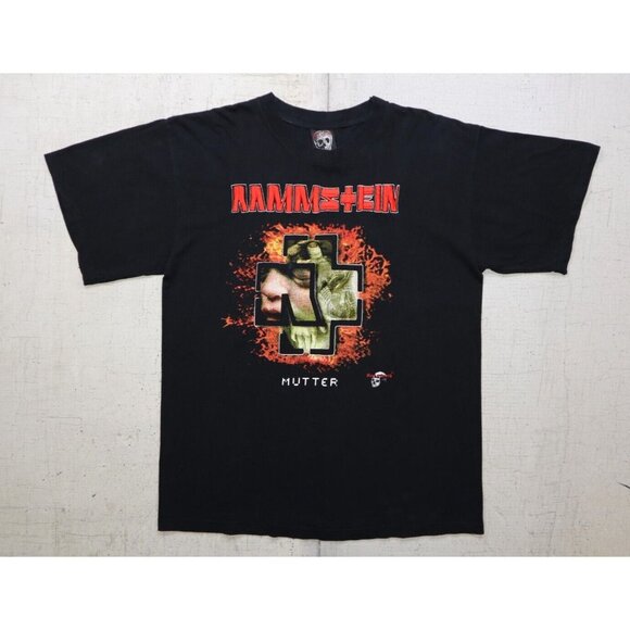 Vintage 2001 Rammstein Mutter Rock And Death Mexico Concert Tour T Shirt Sz XL